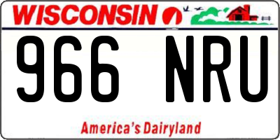 WI license plate 966NRU