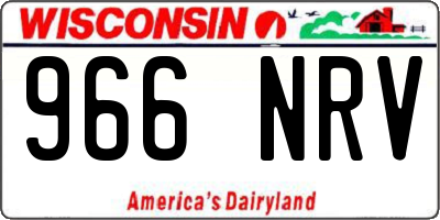 WI license plate 966NRV