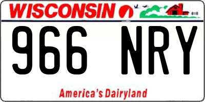 WI license plate 966NRY