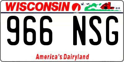 WI license plate 966NSG