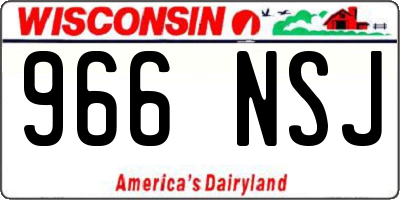 WI license plate 966NSJ