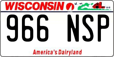 WI license plate 966NSP