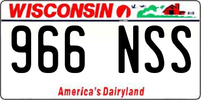 WI license plate 966NSS