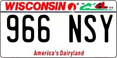 WI license plate 966NSY