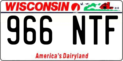 WI license plate 966NTF