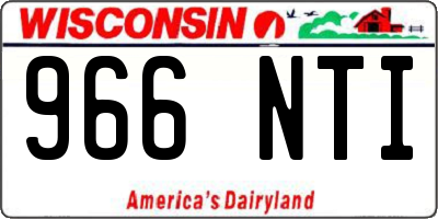 WI license plate 966NTI