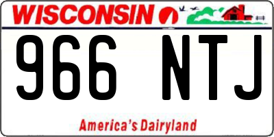 WI license plate 966NTJ