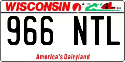 WI license plate 966NTL
