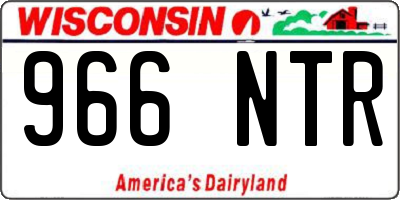 WI license plate 966NTR