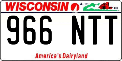 WI license plate 966NTT