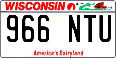 WI license plate 966NTU