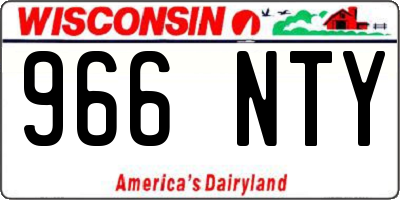 WI license plate 966NTY