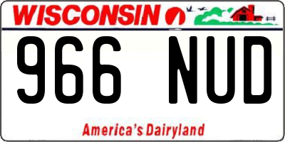 WI license plate 966NUD
