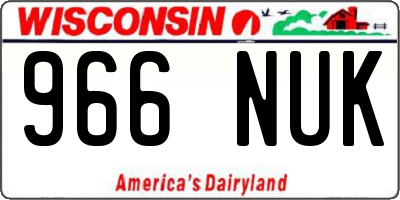 WI license plate 966NUK