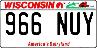 WI license plate 966NUY
