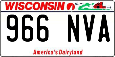 WI license plate 966NVA