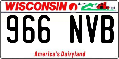 WI license plate 966NVB