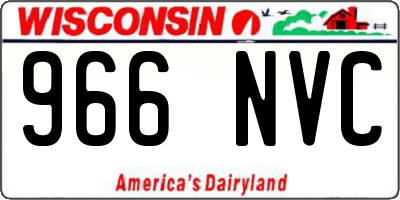 WI license plate 966NVC