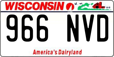 WI license plate 966NVD