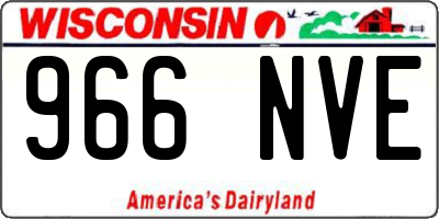 WI license plate 966NVE