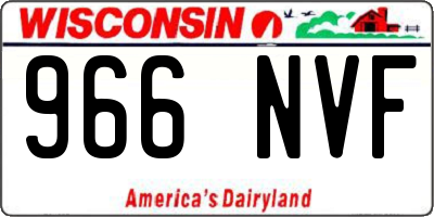 WI license plate 966NVF