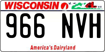WI license plate 966NVH