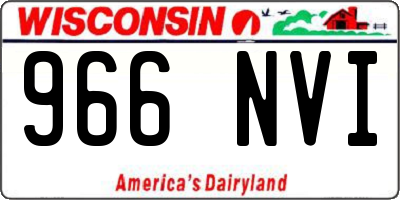 WI license plate 966NVI