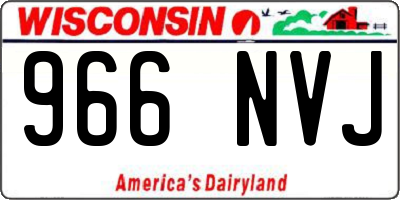 WI license plate 966NVJ