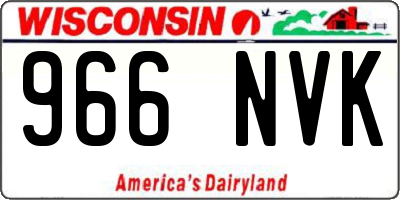 WI license plate 966NVK