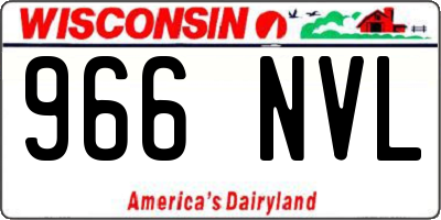 WI license plate 966NVL