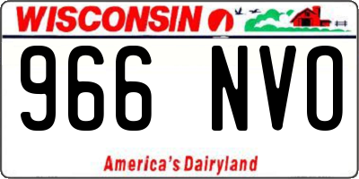 WI license plate 966NVO