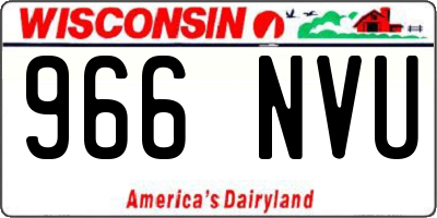 WI license plate 966NVU
