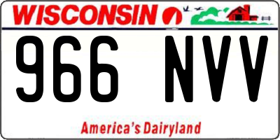 WI license plate 966NVV