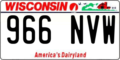 WI license plate 966NVW