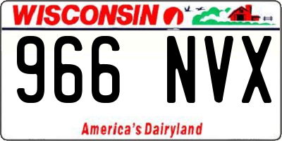 WI license plate 966NVX