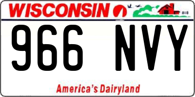 WI license plate 966NVY
