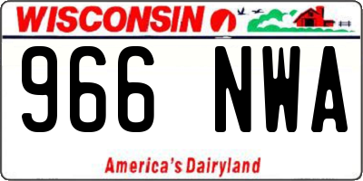 WI license plate 966NWA