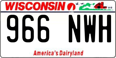 WI license plate 966NWH