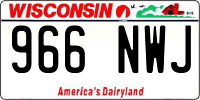 WI license plate 966NWJ