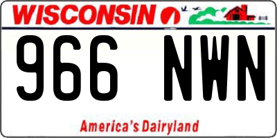 WI license plate 966NWN