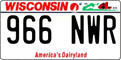 WI license plate 966NWR