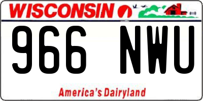 WI license plate 966NWU