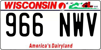 WI license plate 966NWV