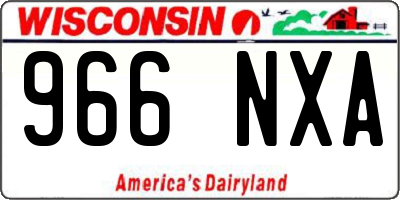 WI license plate 966NXA