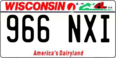 WI license plate 966NXI