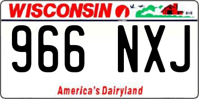 WI license plate 966NXJ