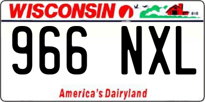 WI license plate 966NXL