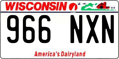 WI license plate 966NXN