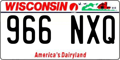 WI license plate 966NXQ