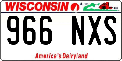 WI license plate 966NXS